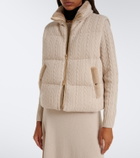 Agnona Cable-knit cashmere puffer vest