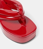 Dries Van Noten 60 patent leather thong sandals