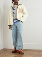 Marni - Suede and Leather-Trimmed Shearling Jacket - Neutrals