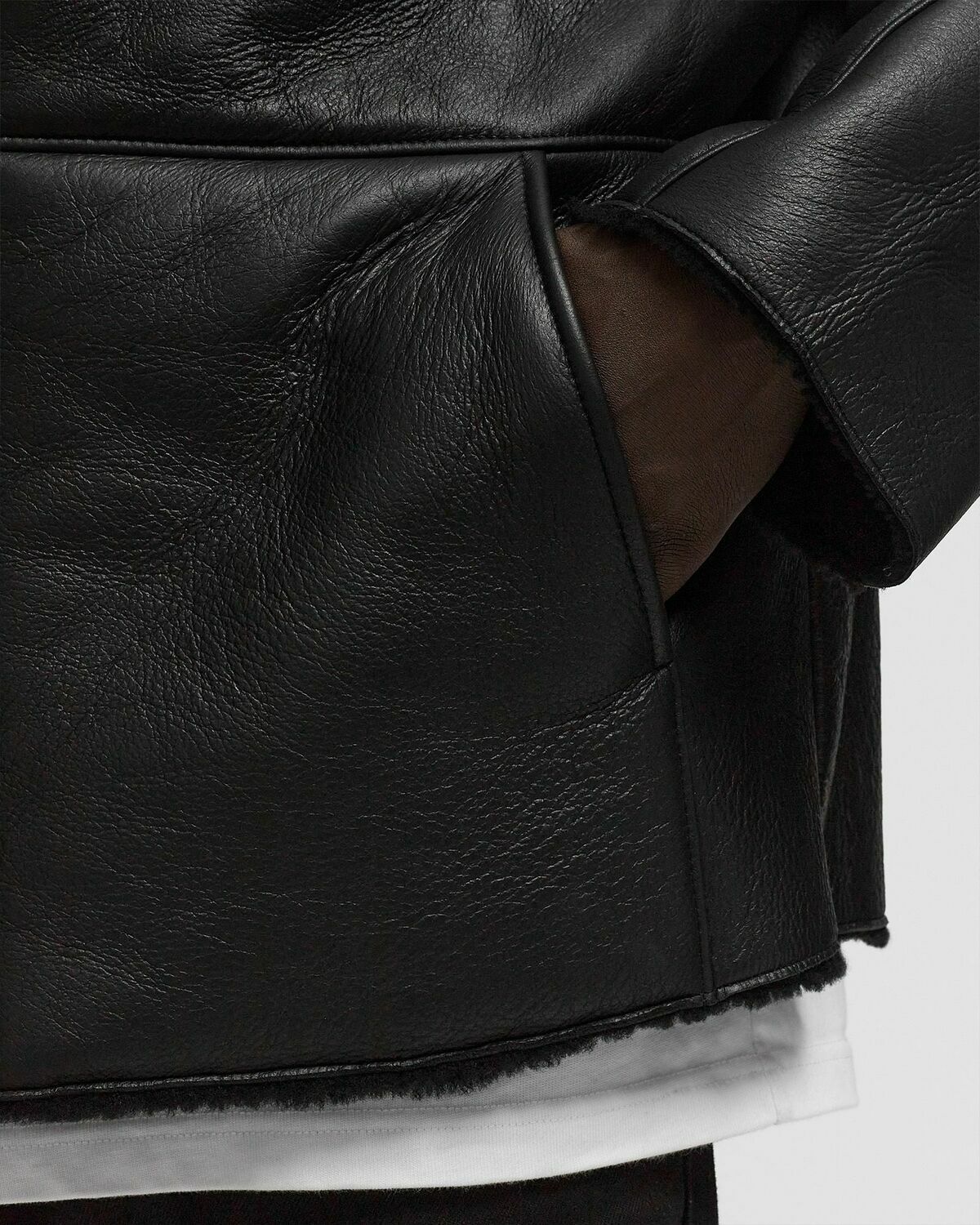 Axel Arigato Angus Shearling Jacket Black Bomber Jackets