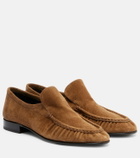 The Row Soft Mocassin Two suede loafers