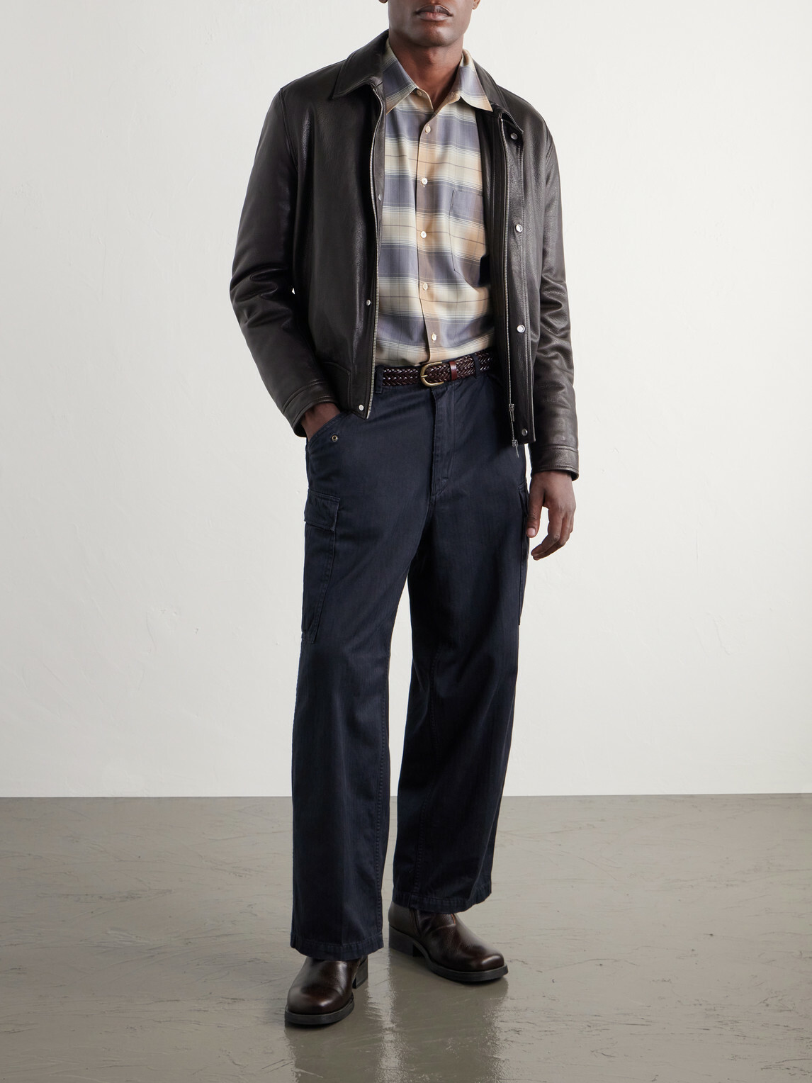 A.PRESSE - Cotton-Twill Trousers - Blue