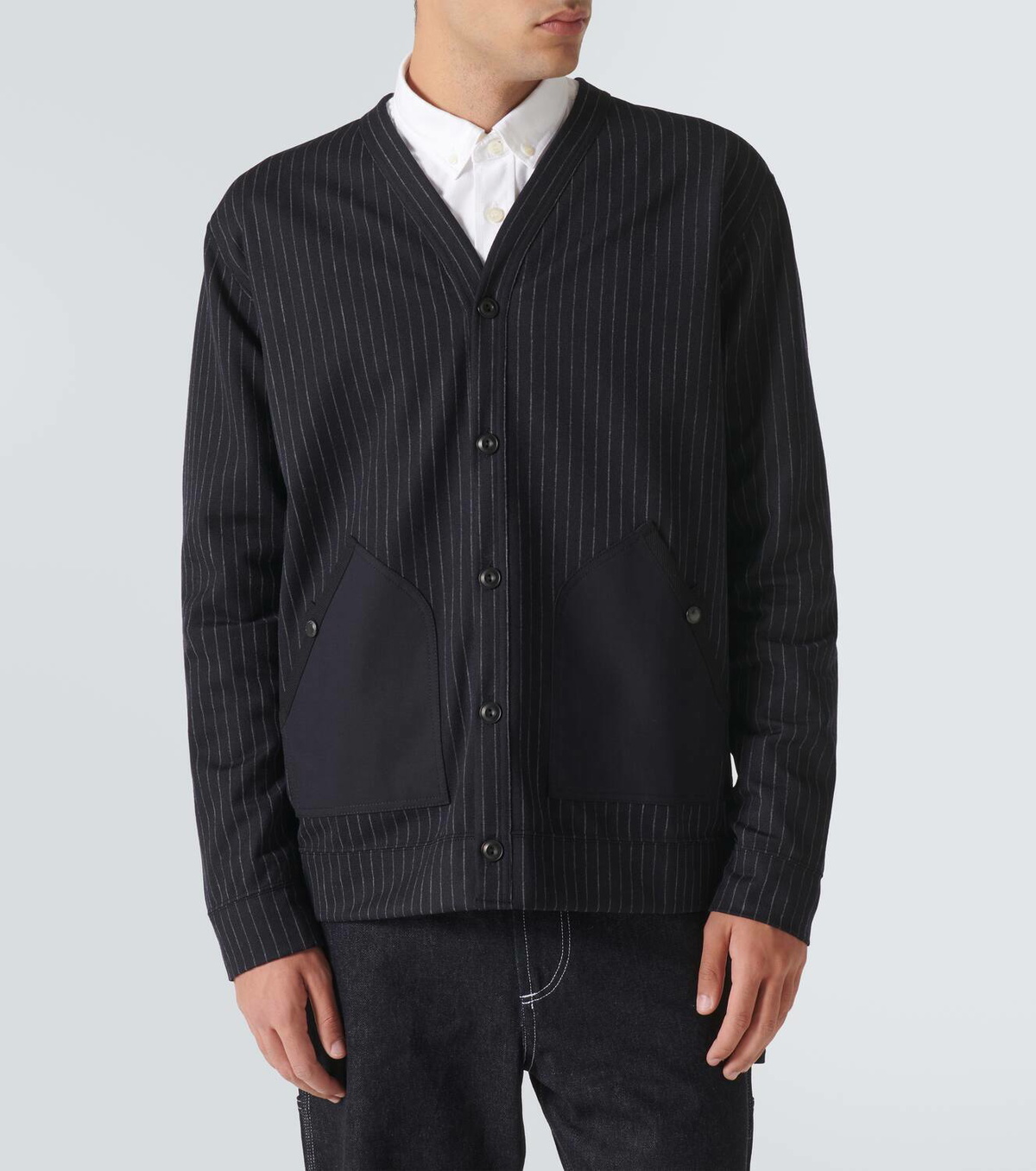 Junya Watanabe Striped wool-blend cardigan