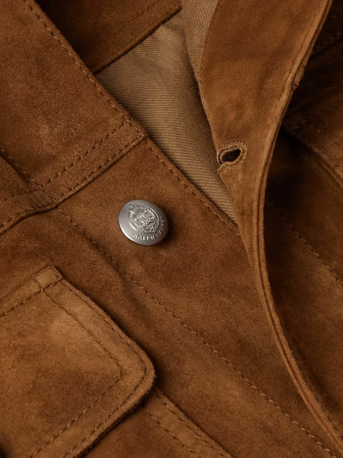 Ralph Lauren Purple label - Suede Trucker Jacket - Brown
