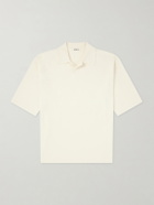 Auralee - Knitted Silk Polo Shirt - Neutrals