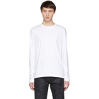 Helmut Lang White Overlay Logo Long Sleeve T-Shirt