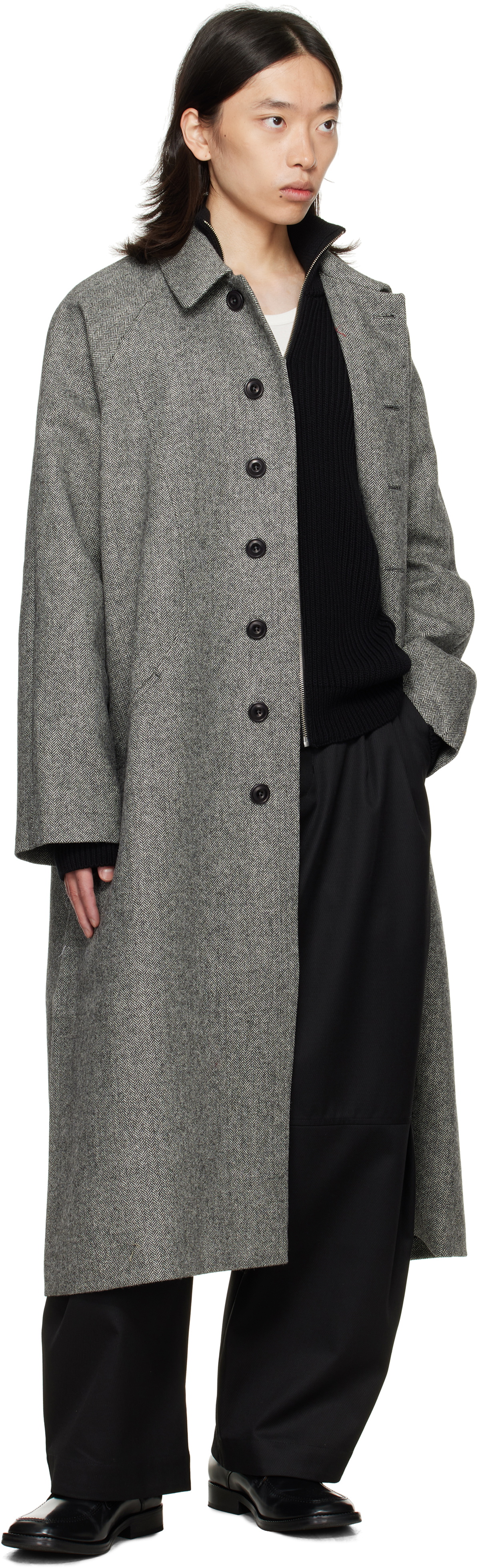 SAGE NATION Black & White Takeshi Coat SAGE NATION