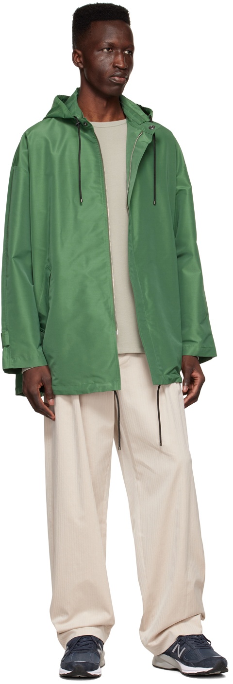 AURALEE Green Silk Jacket Auralee