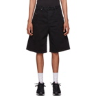 Diesel Black Denim D-Bron Shorts