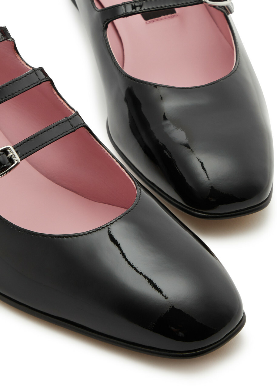 Carel Ariana Patent Leather Mary Jane Flats Black