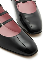 Carel Ariana Patent Leather Mary Jane Flats Black