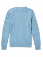 Anderson & Sheppard - Cable-Knit Cashmere Sweater - Blue