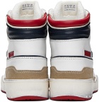 Isabel Marant White & Navy Alseeh High Sneakers