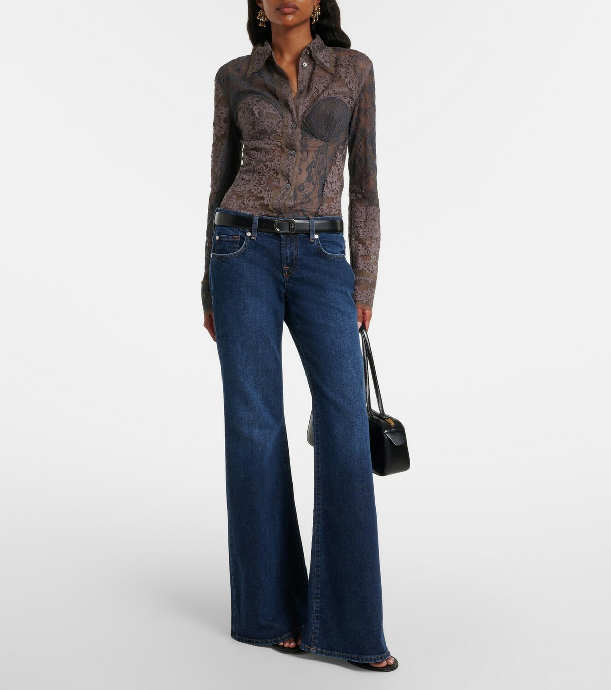7 For All Mankind Low-rise flared jeans