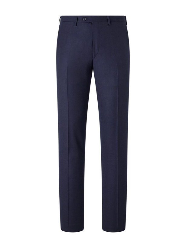 Photo: Kiton - Straight-Leg Virgin Wool Suit Trousers - Blue