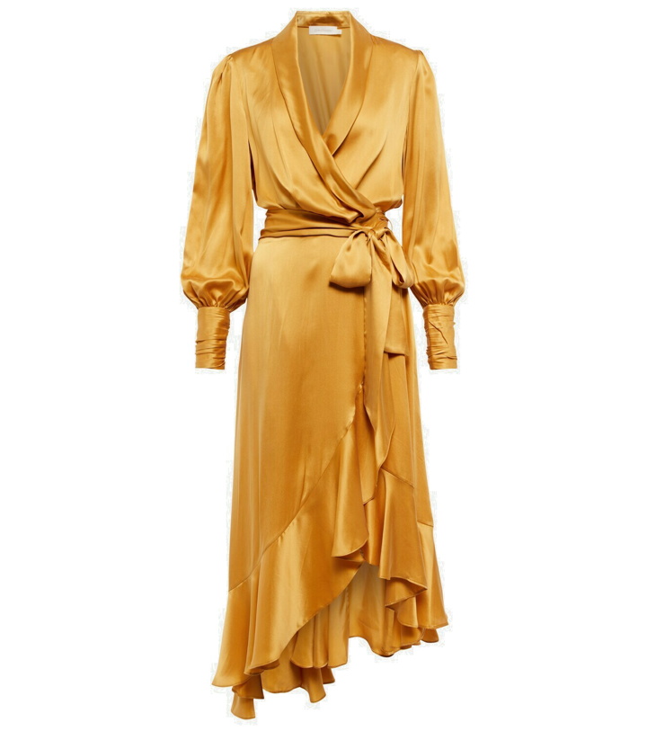 Photo: Zimmermann - Asymmetric silk satin wrap dress