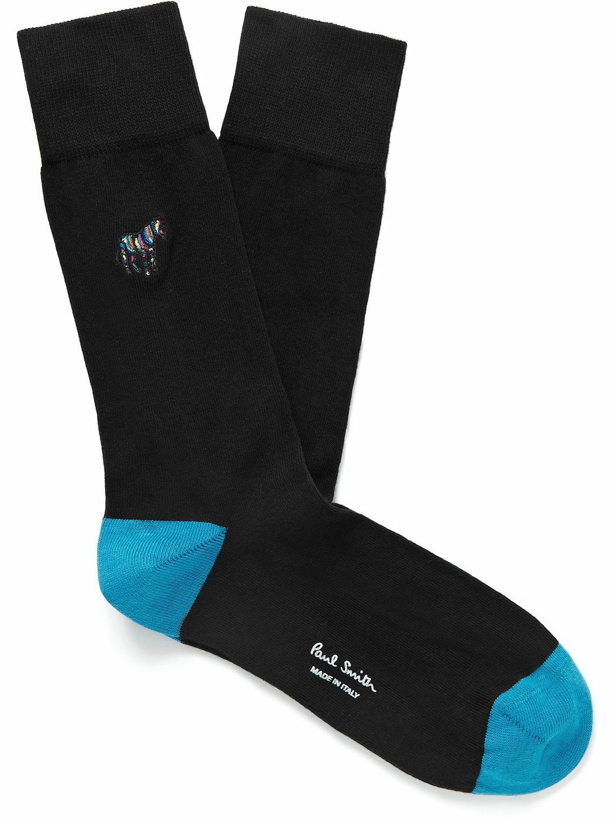Photo: Paul Smith - Embroidered Cotton-Blend Socks