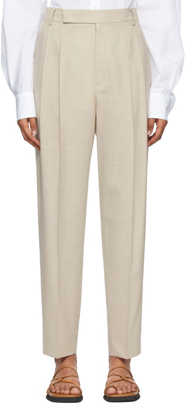 Photo: DRAE Beige Wool Summer Trousers