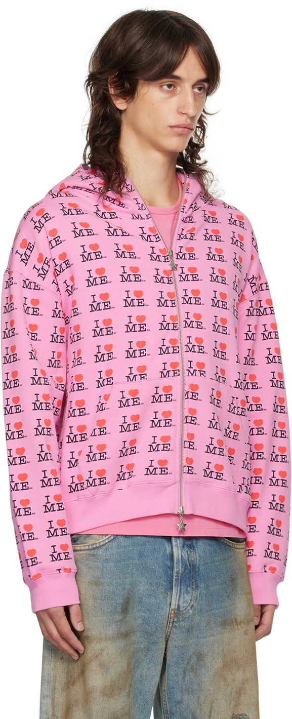Ashley Williams Pink 'I Heart Me' Butterfly Zip Hoodie