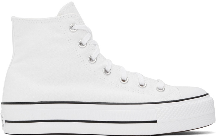 Photo: Converse White Chuck Taylor All Star Platform Sneakers