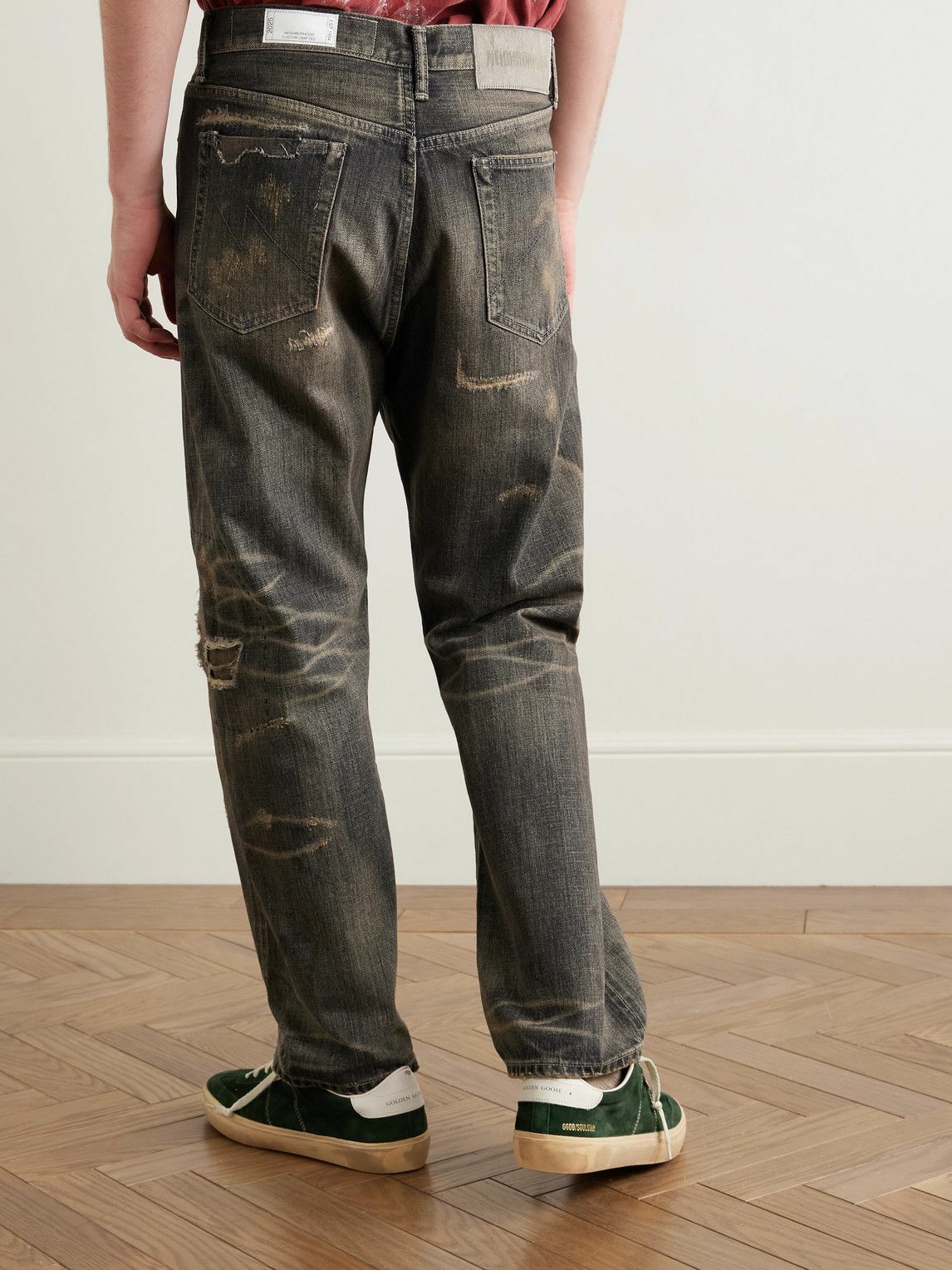 Neighborhood - Savage Straight-Leg Distressed Jeans - Black