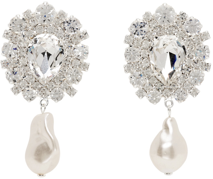 Photo: Magda Butrym Silver Crystal & Pearl Earrings