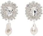 Magda Butrym Silver Crystal & Pearl Earrings