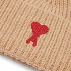 AMI Paris Women's Red ADC Beanie in Camel 