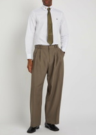 Vivienne Westwood Krall Logo-embroidered Cotton-poplin Shirt White