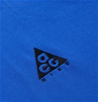Nike - ACG NRG Logo-Embroidered Cotton-Jersey T-Shirt - Blue