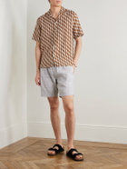 Frescobol Carioca - Felipe Straight-Leg Linen and Cotton-Blend Drawstring Shorts - Gray