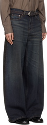 6397 Blue Tuxedo Roomy Jeans