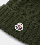 Moncler Cable-knit wool and cashmere beanie
