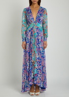Rixo Meera Floral-print Chiffon Maxi Dress Multicoloured