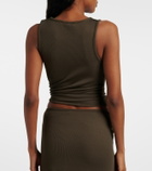 Christopher Esber Droplet Crystal embellished ruched tank top