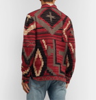 RRL - Wool, Silk and Cashmere-Blend Jacquard Overshirt - Red