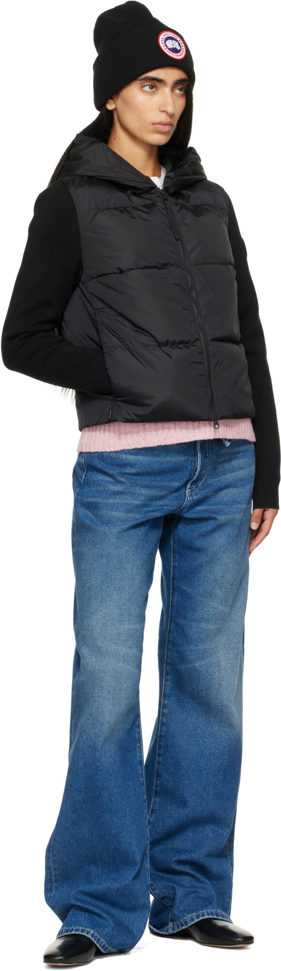 Canada Goose Black HyBridge Wide Tonal Disc Down Jacket