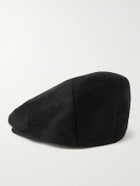 Lock & Co Hatters - Glen Wool and Alpaca-Blend Flat Cap - Black