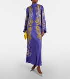 La DoubleJ Sleek printed silk satin maxi skirt