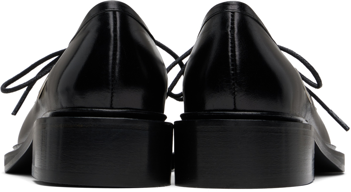 Nicole Saldaña Black Fabiana Eyelet Loafers