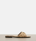 Gucci Double G GG Canvas slides