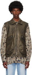 Andersson Bell Taupe Etna Faux-Leather Vest
