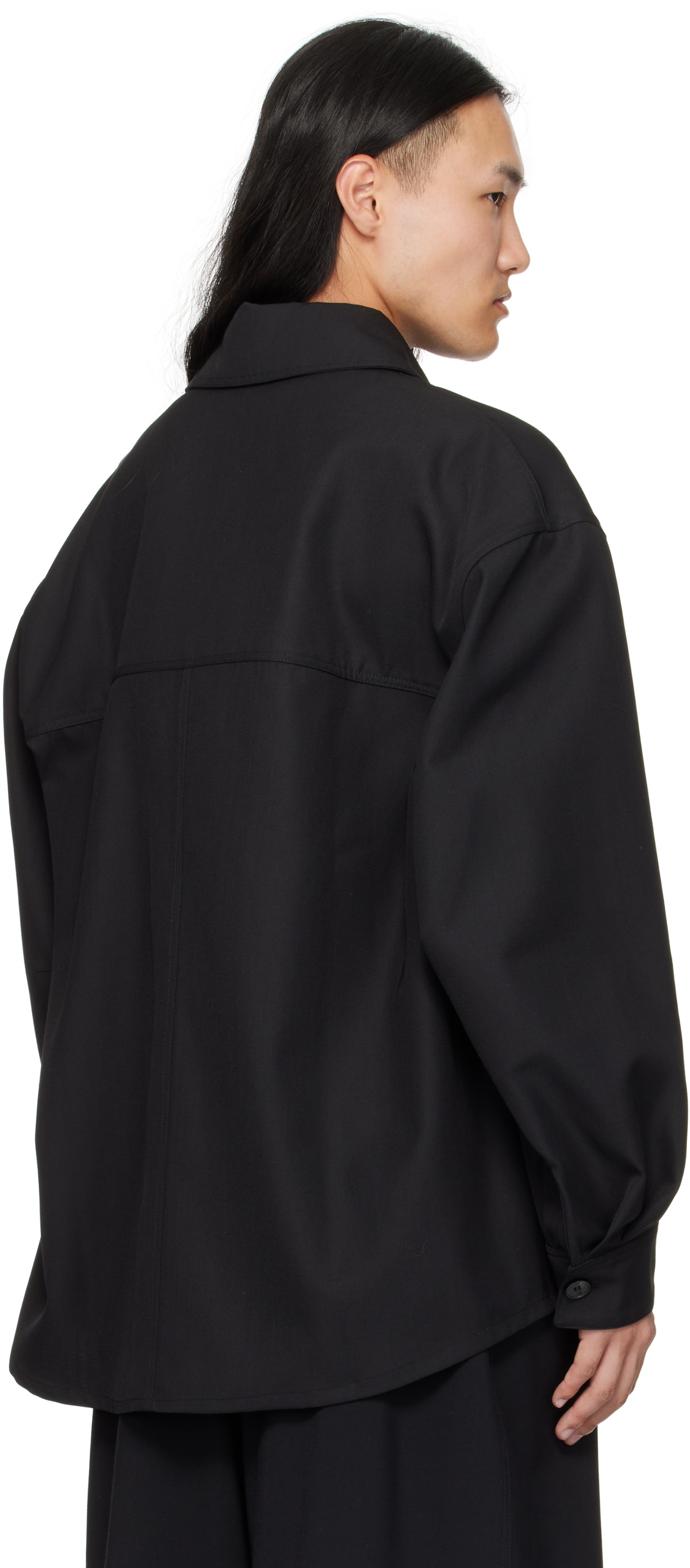 LGN Louis Gabriel Nouchi Black Wool Overshirt