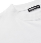 Balenciaga - Oversized Logo-Print Cotton-Jersey T-Shirt - White