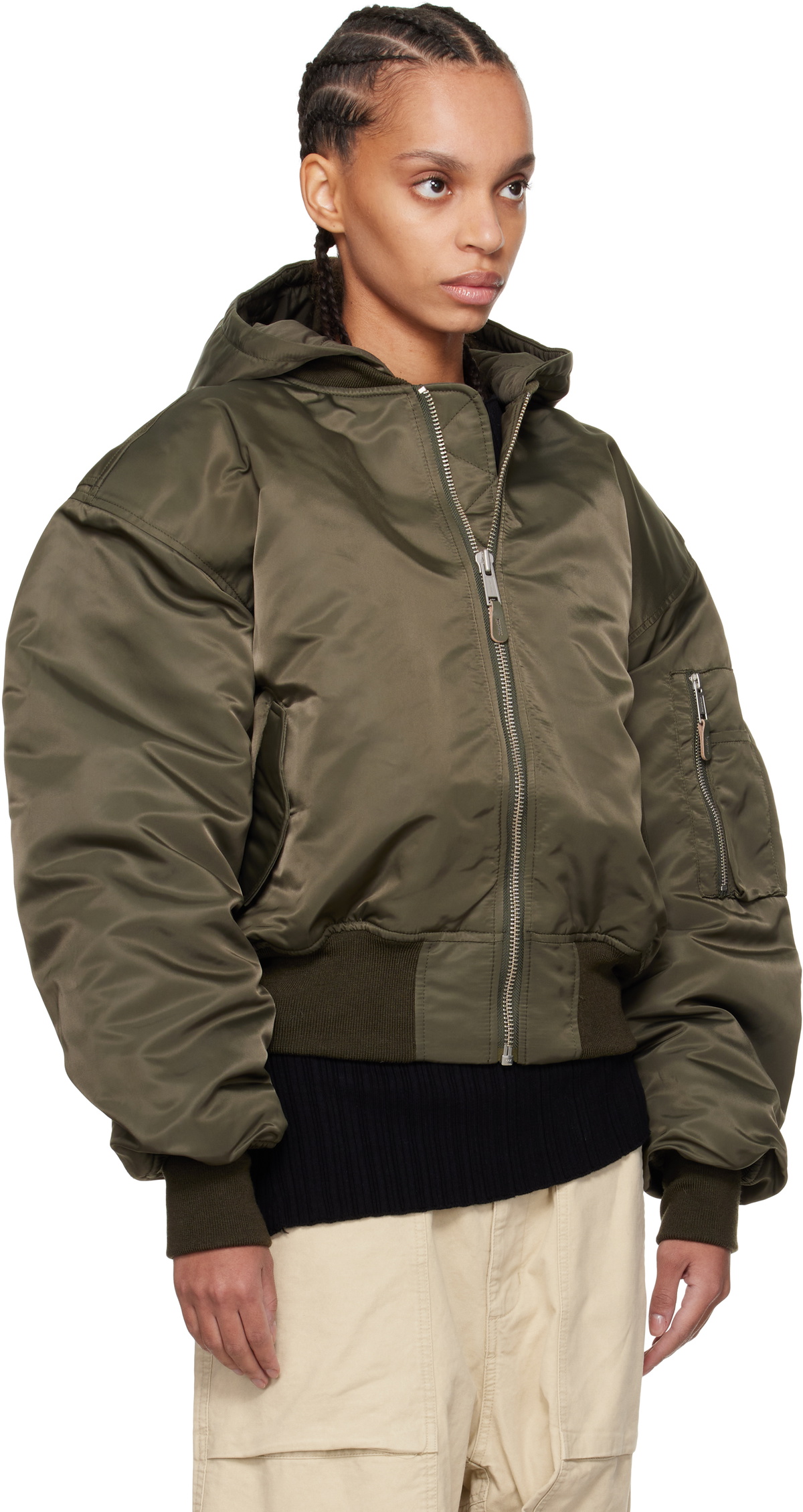 Entire Studios Khaki Broad Bomber Jacket Entire Studios