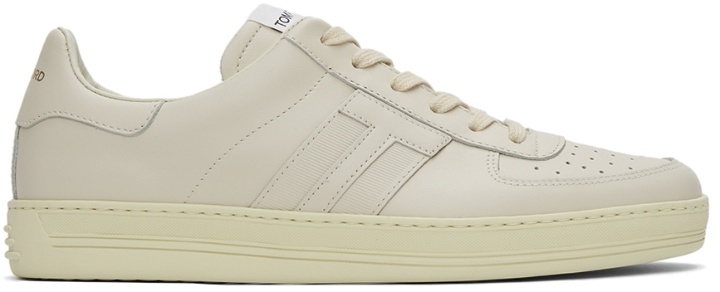 Photo: TOM FORD Beige Radcliffe Low-Top Sneakers