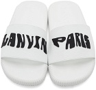 Lanvin White Arpège Slide Flat Sandals