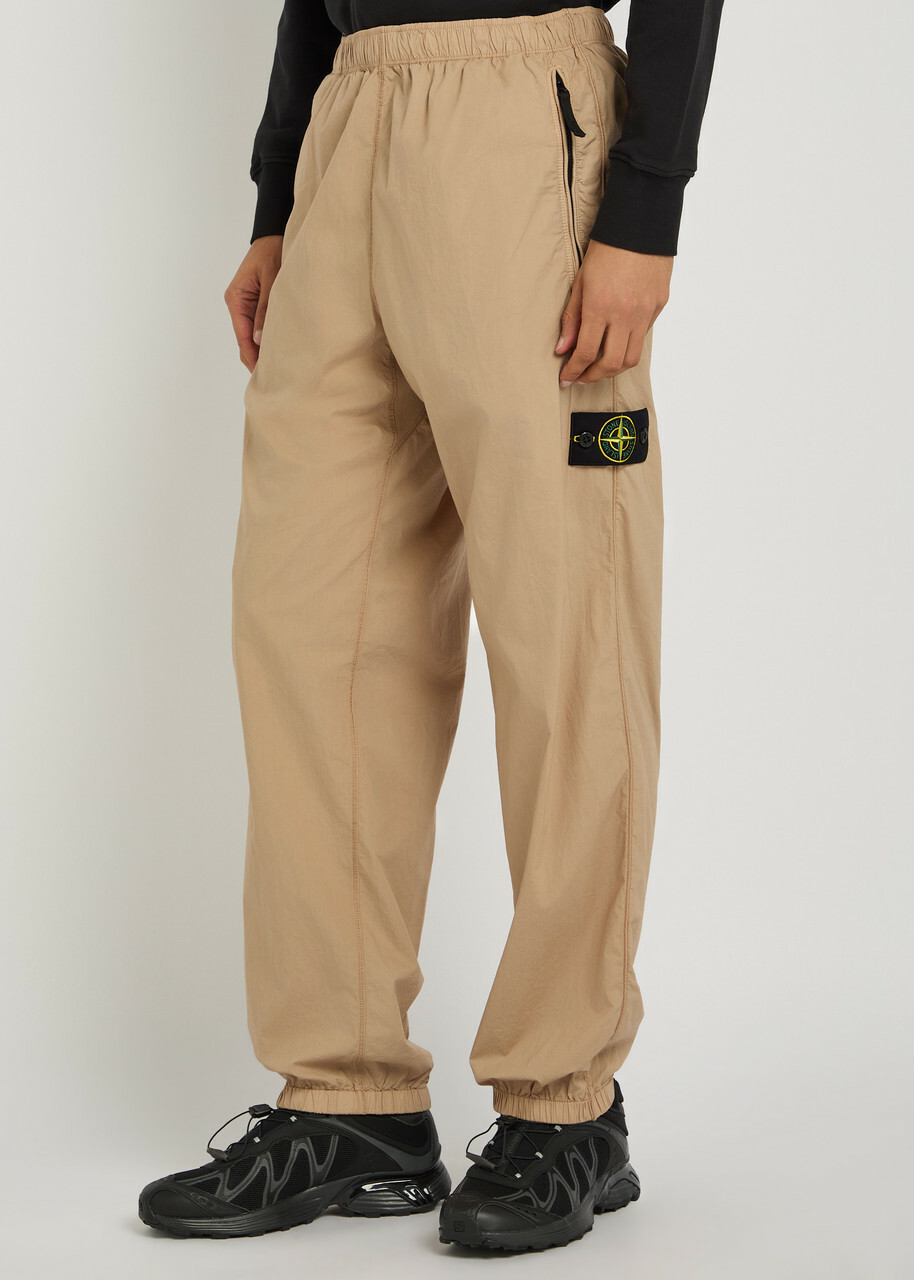Stone Island Tela Stretch-cotton Trousers Sand