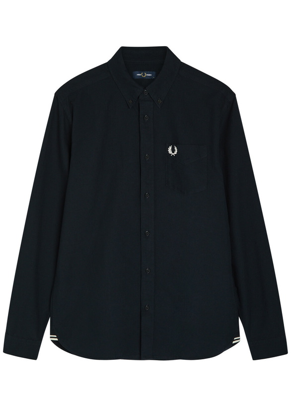 Photo: Fred Perry Oxford Logo-embroidered Cotton Shirt Navy