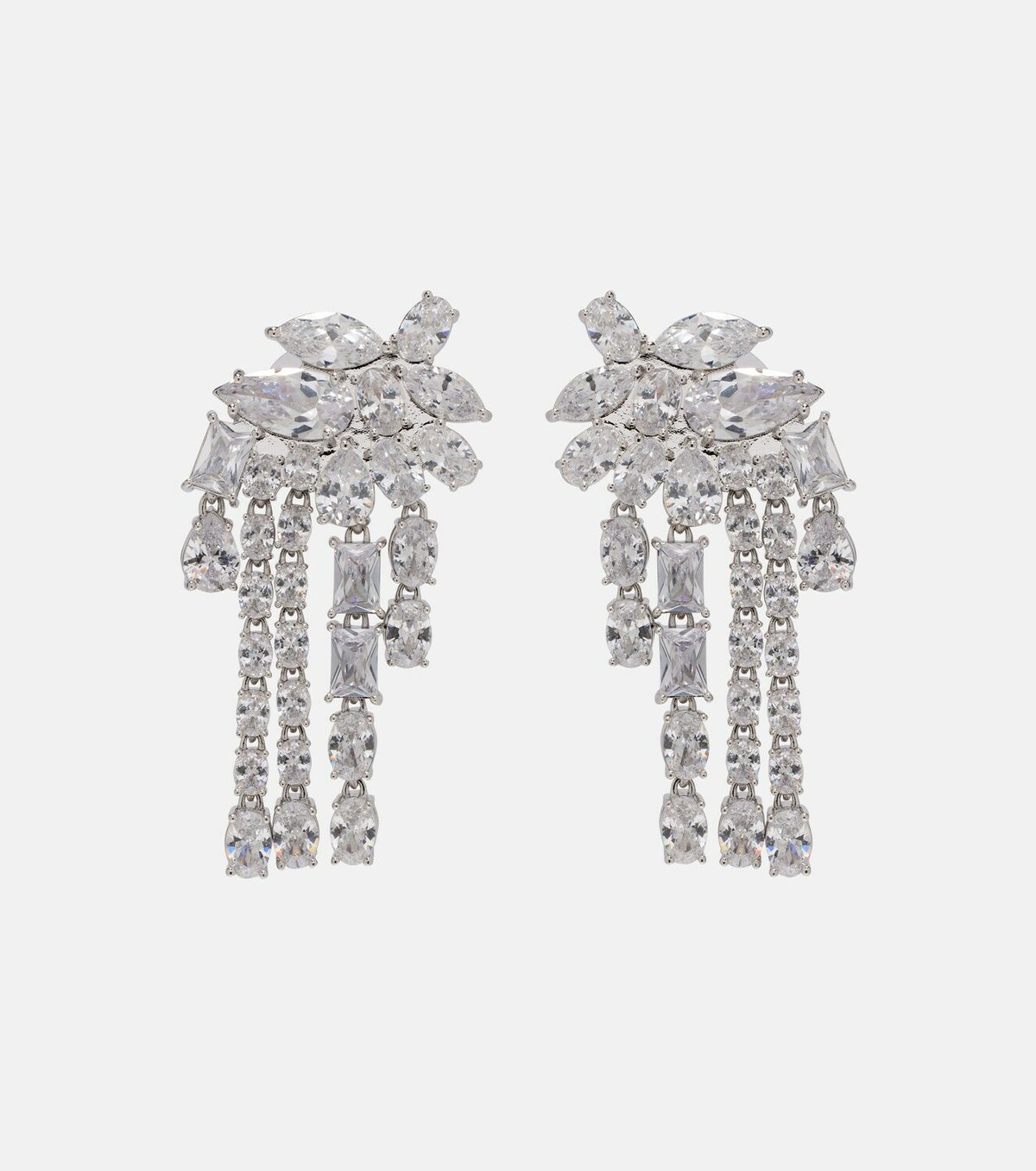 Self-Portrait Crystal-embellished drop earrings